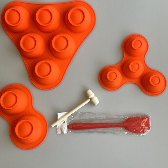 SILICONE SEMI SPHERE MOLDS FOR CHOCOLATE BOMBS, 3 PACKS - Picture 7 of 10